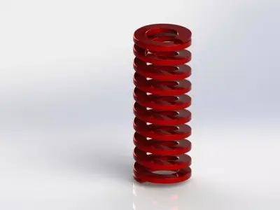 Spring 1075 coils Chrome - Silicone Steel Free 3D model