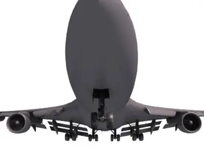 Detailed Dark Airplane 3D model