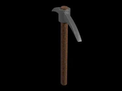 Pickaxe shovel Low-poly 3D model