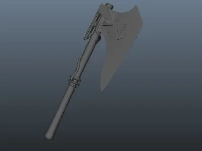 Futuristic Axe Free 3D model
