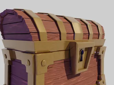 Pirate Chest Free low-poly 3D model