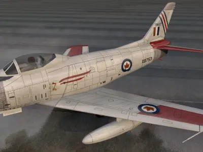 North American F-86H Sabre Hog 3D model
