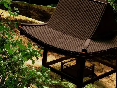 Sacred Temple Scene 3D model