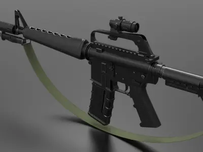 m16A1 Fps - Tps Low-poly 3D model