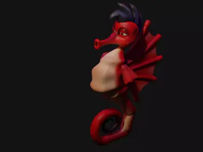SeaHorse Low-poly 3D model