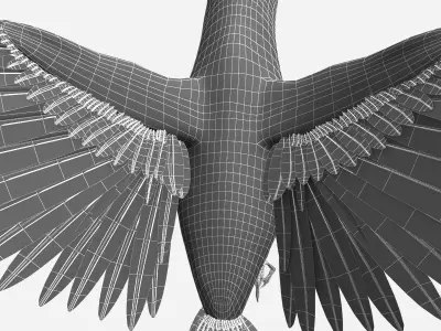 hummingbird flying in air 3D model