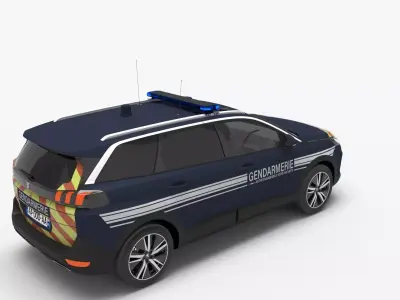 Gendarmerie Peugeot 5008  3D model