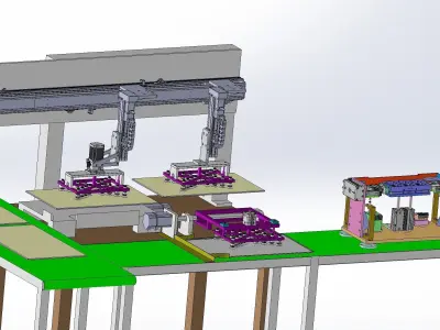 Turnover mechanism Assembly 3D model