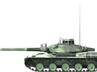 AMX-30 Tank Low-poly 3D model