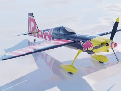 High Quality Zivko Edge 540 Red Bull Livery 3D model