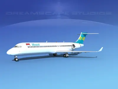 Comac ARJ21-700 Merpati Nusantara  3D model
