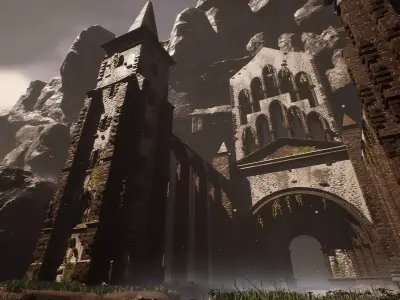 Sharurs Lost Monastery Ruins Unreal Engine Low-poly 3D model