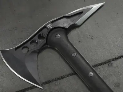 Tactical Tomahawk Game ready mesh and textures Low-poly 3D model