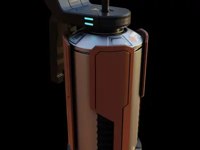 Game Ready Sci fi granade PBR Low-poly 3D model