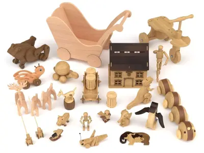 Wooden toy vol 08 3D model