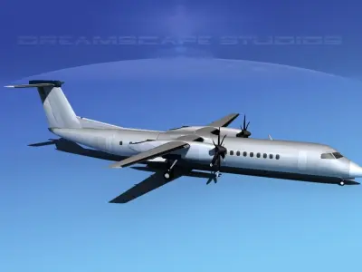Dehaviland DHC-8 400 Bare Metal 3D model