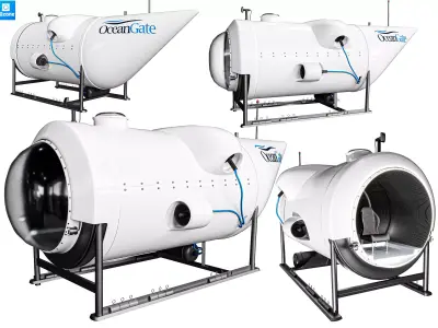 Ocean Gate Submarine Low-poly 3D model