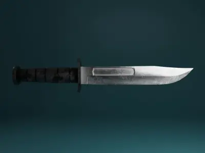 Knife Low-poly - game ready - pbr Free low-poly 3D model