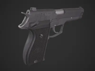 DP51 Pistol Low-poly 3D model