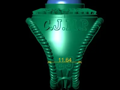 GOLD SPANISH ARMY MILITARY RING 3D PRINTABLE MODEL 3D print model