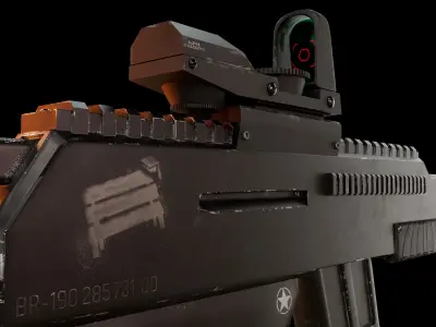 CLA-97 Assault Rifle Low-poly 3D model