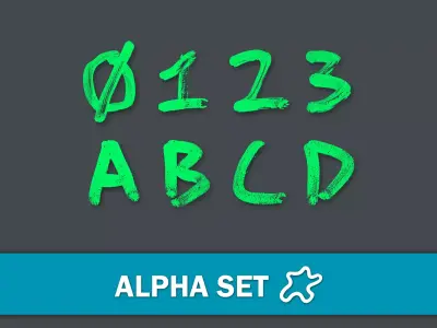 Paint Pen Weapon Marker Alphas Low-poly 3D model