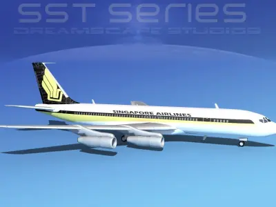 Boeing 707-320 SS Singapore Airlines 3D model