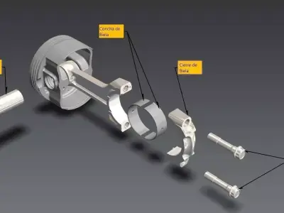 Piston Assembly Instruction Free 3D model