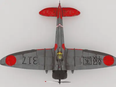  Mitsubishi A5M Fighter 3D model