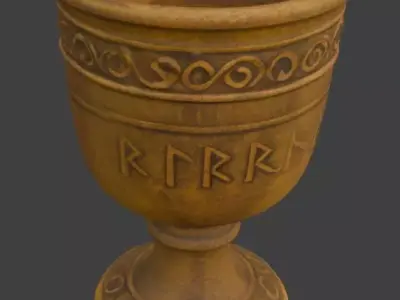 Dwarf old gold FREE Free low-poly 3D model