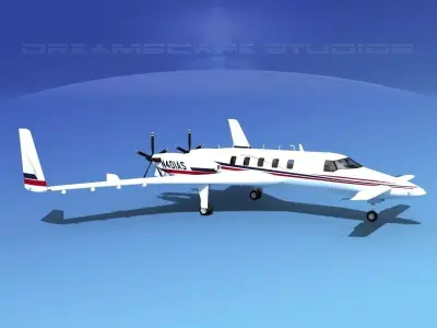 Beechcraft Starship 2000 T16 3D model