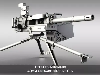 40mm Grenade Machine Gun 3D model