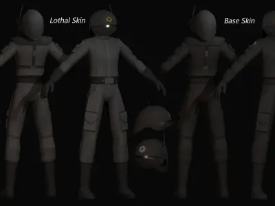 Imperial Engineer  Low-poly 3D model