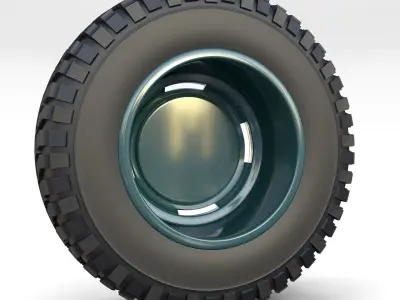Toyota Land Cruiser FJ 40 Wheel 2 3D model