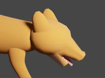 Low Poly Fox Model 3D model