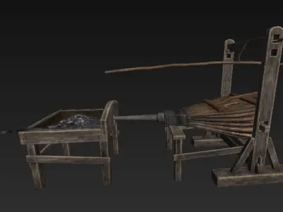 Roman Blacksmith Low-poly 3D model