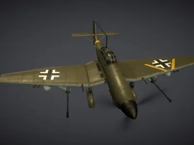 Junkers JU-87 Stuka Low-poly 3D model