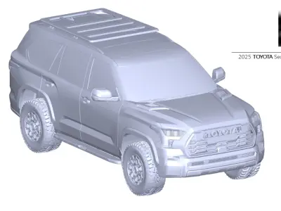2024 2025 TOYOTA Sequoia TRD Pro 3D Scan Surface Data 3D model
