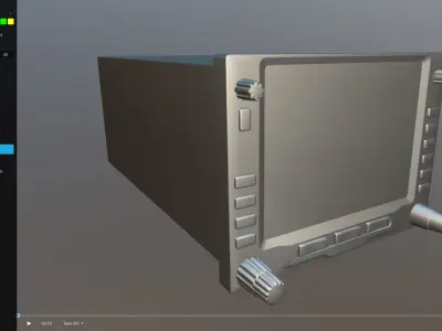 Avidyne IFD540 Hybrid Touch-Screen GPS MFD NavCom Low-poly 3D model