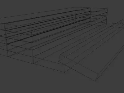 low poly plank pile GAME READY Low-poly 3D model
