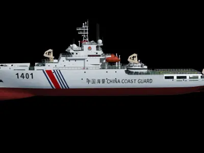China Coast Guard Ship 1401 Maritime Law  3D model