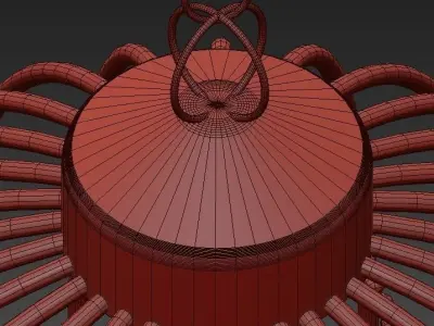 Beautiful Bird Cage Chandelier 3D model