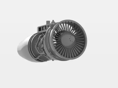 TF34-GE Jet Engine 3D print model