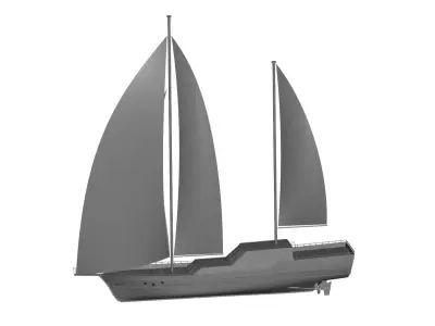 Gulet sailboat 3D model