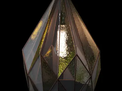 Pendant geometric glass light Fantasy Free 3D model
