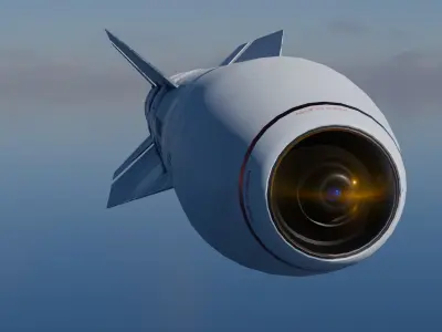 Air-to-air missle AAM-001 Low-poly 3D model