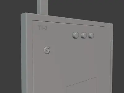 Electrical Control Box Low-poly 3D model