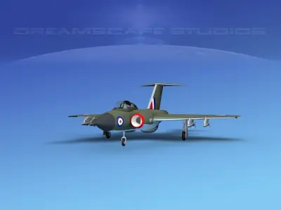 Gloster F-9 Javelin V05 3D model