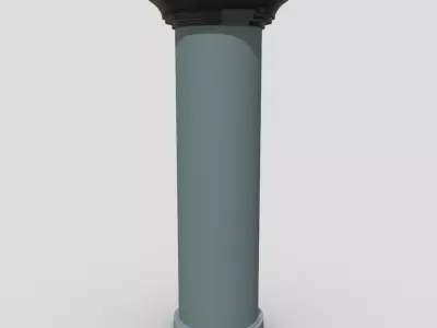 Advertising Column 3 Low-poly 3D model