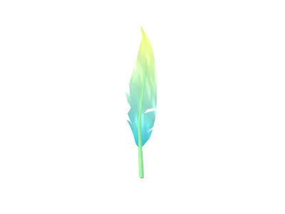 Feathers v1 006 Low-poly 3D model
